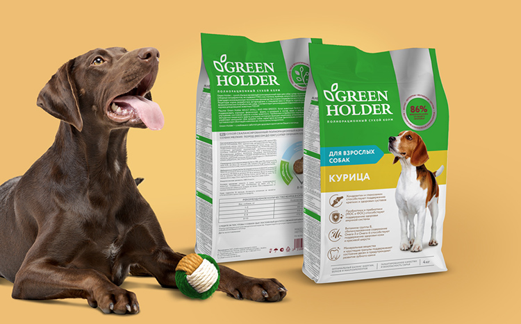 GREEN HOLDER — создание бренда кормов для здоровых и активных животных — A.STUDIO