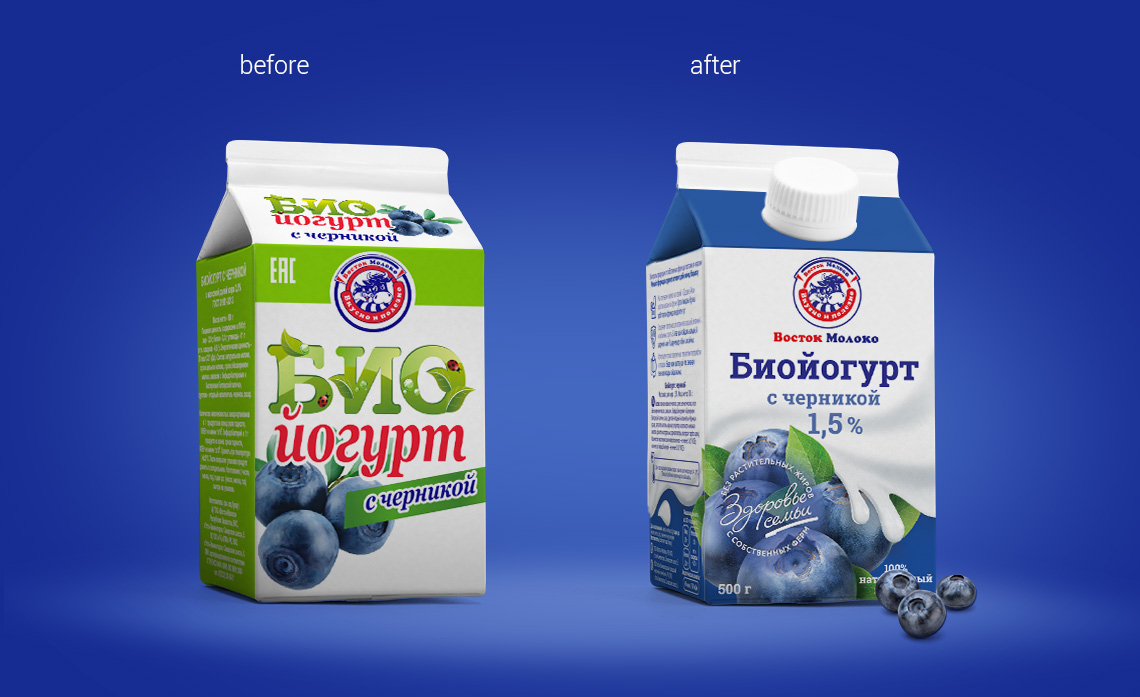 Дизайн упаковки молока «Восток Молоко» Любимый продукт в новом образе — A.STUDIO