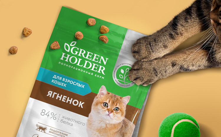 GREEN HOLDER — создание бренда кормов для здоровых и активных животных — A.STUDIO